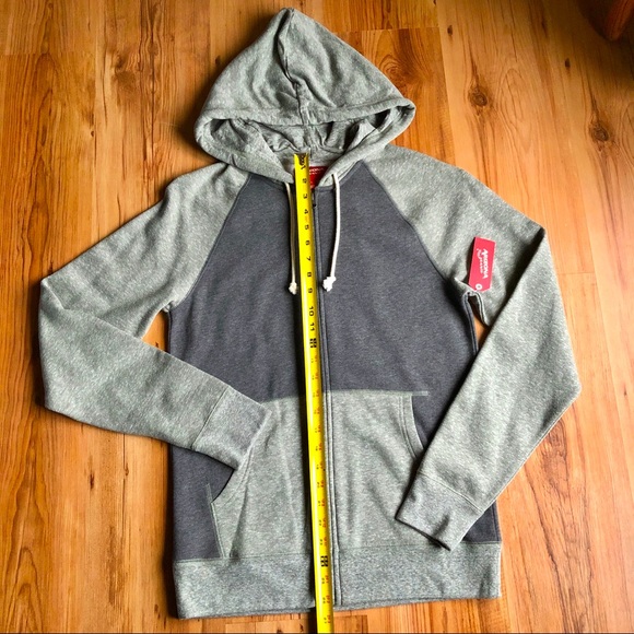 NEW ARIZONA Fleece Hoodie Jacket Full Zip Small Gray Men’s Unisex - Picture 7 of 12